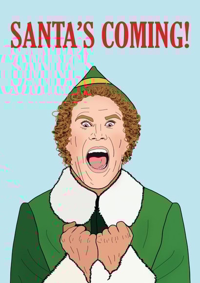 Elf Christmas Card - Santa is coming created by GirlOnFryer