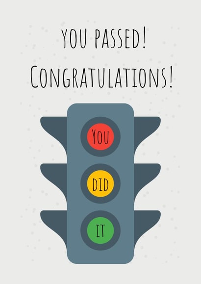 You passed! Congratulations on passing your driving test! created by Custom Card Co Shop