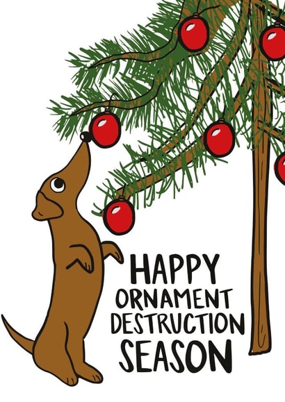 Ornament Destruction Christmas Card created by Knotty Cards