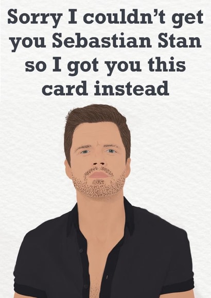 Sebastian Stan Birthday Card 1000 created by Amber Kilsby