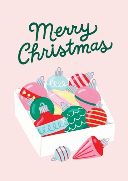Colourful Baubles Merry Christmas Card created by Jacqui Lee