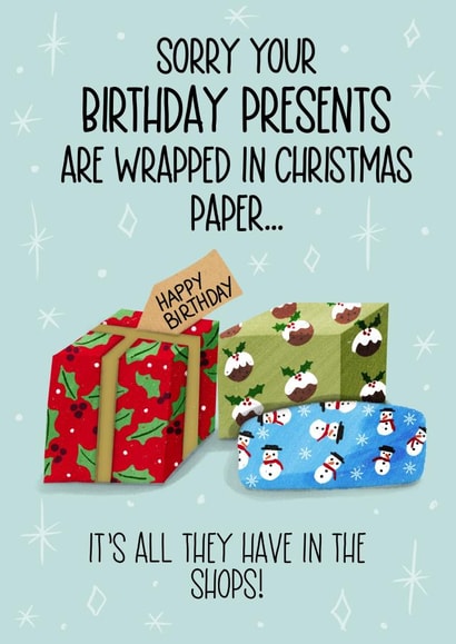 Christmas Wrapped Birthday presents for December Birthdays created by Silky Rose Design