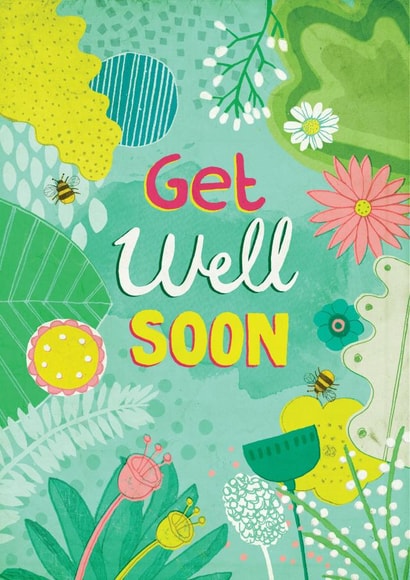 Get well soon nature floral design created by Pencilface