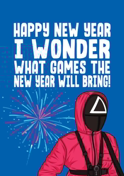 Squid Games New Year Card created by Filthy Sentiments