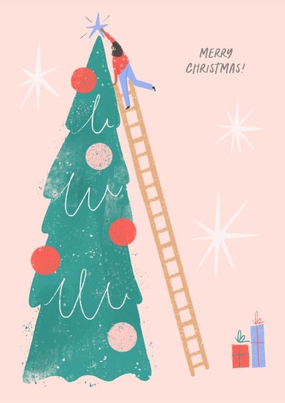 Merry Christmas Big Tree card created by Inku Goods