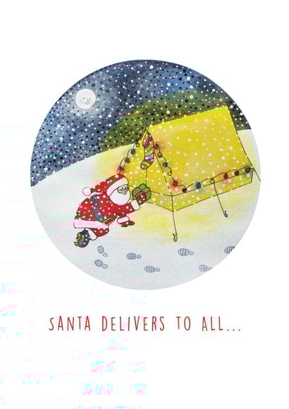 Santa delivers to all - Camping created by Mum Chum