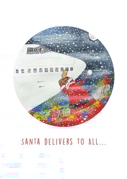 Santa delivers to all - Aeroplane  created by Mum Chum 