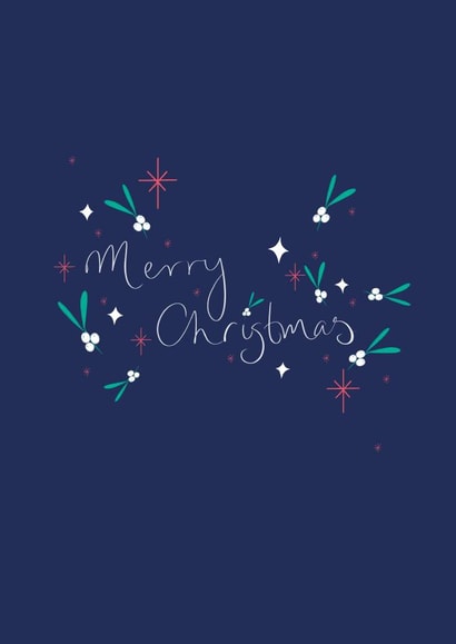 Merry Christmas Handwritten Festive Card created by Brightapril Art