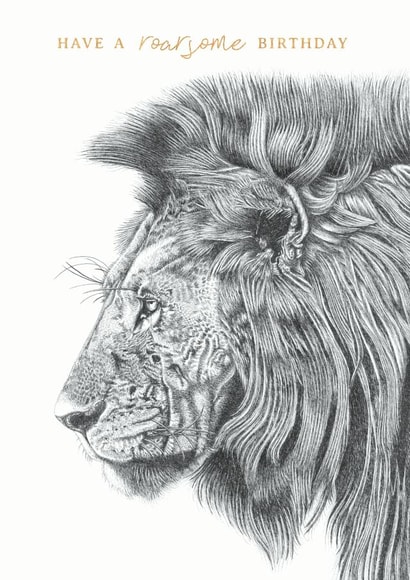 Roarsome Lion Birthday Card created by Lucy Francis