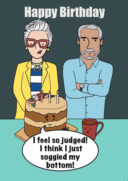 Funny Bake Off Inspired Birthday Card created by Karentoons