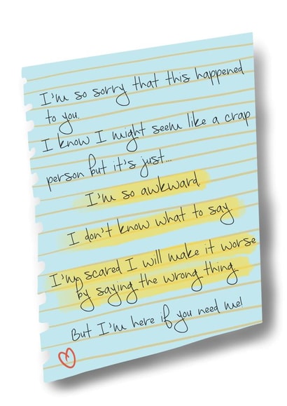 Sympathy, care card created by Heather Mauchline