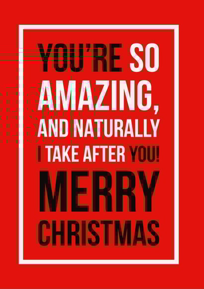 Cheeky red amazing Christmas card created by See-saw Cards