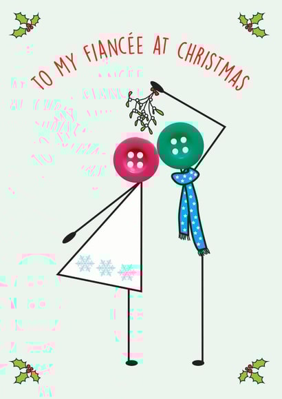 To my fiancée at Christmas card created by mrs L cards