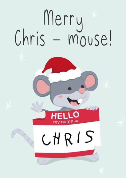 Chris-mouse Christmas Card created by Cheeky Peeky