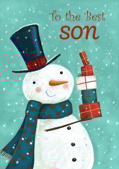 To the Best SON This Christmas Snowman created by Dale Simpson