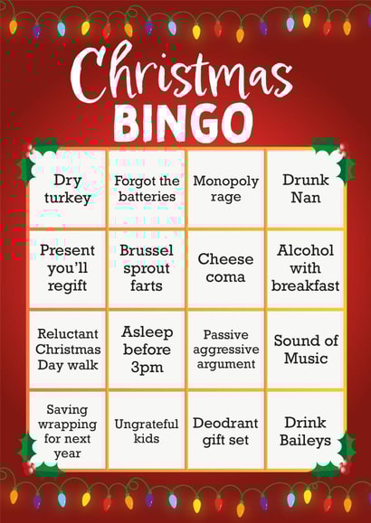 Christmas Bingo Christmas Card created by tat does it cards
