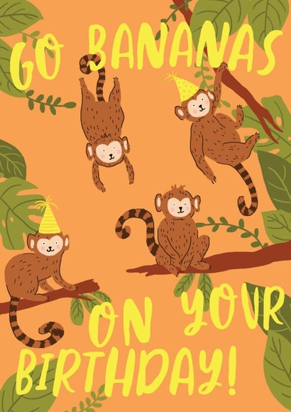 Go bananas on your birthday created by Debra Lilly