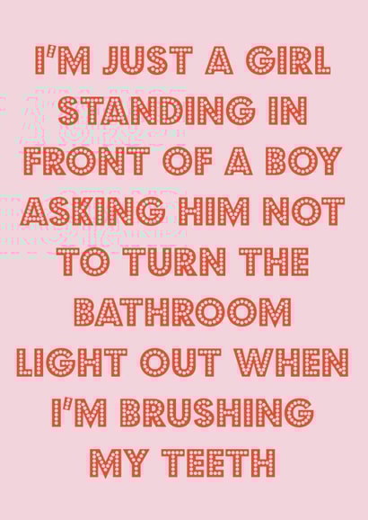 I’m just a girl standing in front of a boy valentines card created by Nicola Jo