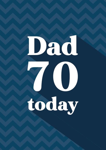 Dad 70 today created by Quinton cards
