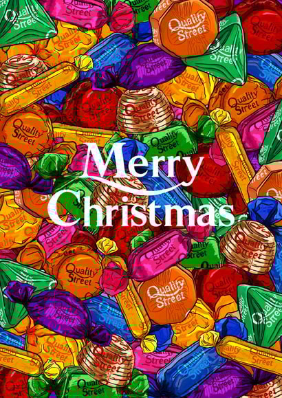 Merry Christmas Quality Street Chocolate Card created by Tiny Tiger