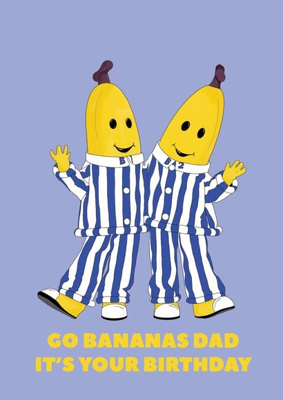 Bananas in Pyjamas Card for Dad created by AmySrvc Illustration