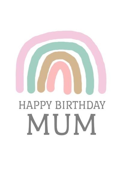 Happy Birthday Mum Card, Colourful, Cute created by DoodleCo