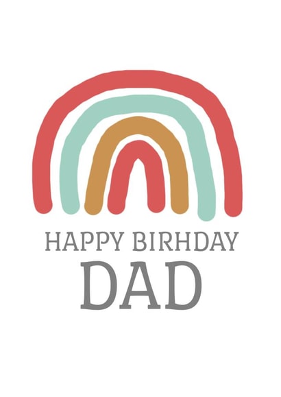 Happy Birthday Dad, Colourful, Cute created by DoodleCo
