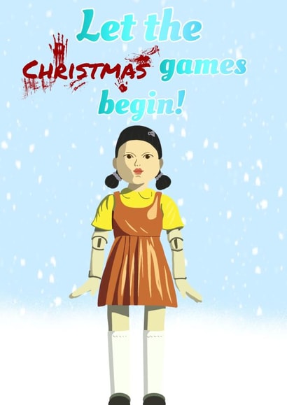 Squid Game Christmas Card created by Caitlins Creations