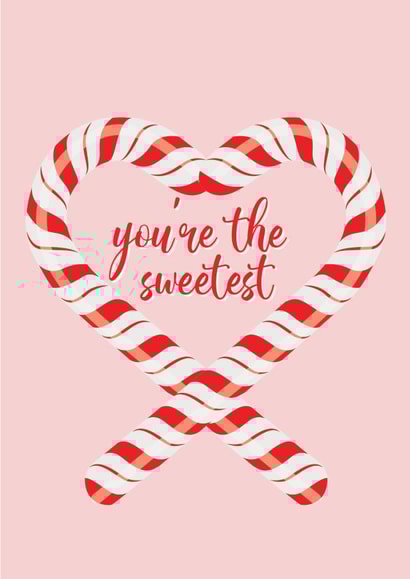 Candy cane christmas card created by IllustrationsByEll