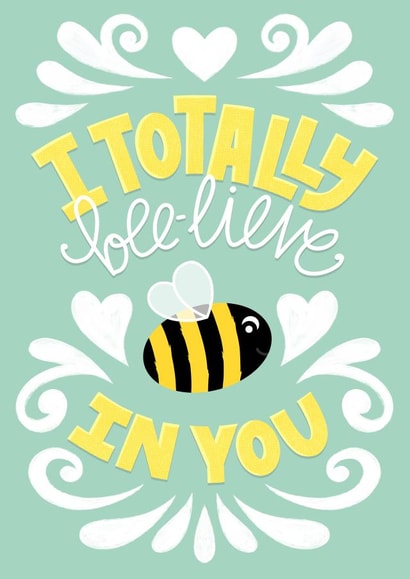 Encouragement Card Cute Bee created by Kit Cronk Studio
