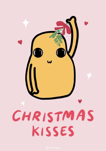 Chazzle 'Christmas Kisses' Christmas Card created by Charlotte Watts