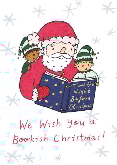 Father Christmas and his Book Elves card created by Verity Robinson