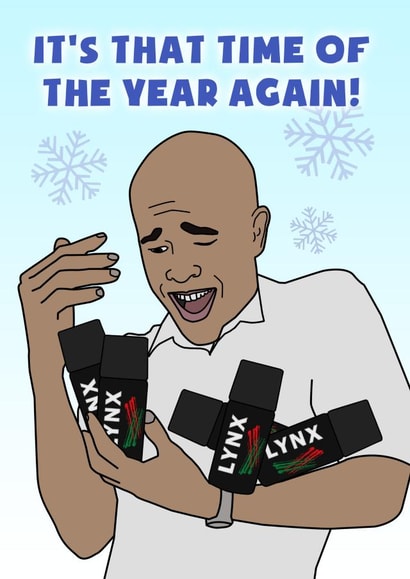 Funny Lynx Meme Christmas Card created by Daft as Duck
