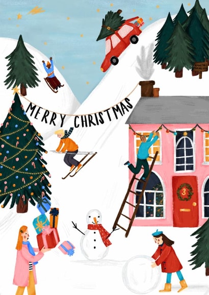 Jolly Christmas Scene Card created by Isabella