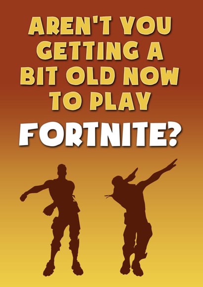 Fortnite Gaming Birthday Card created by Daft as Duck