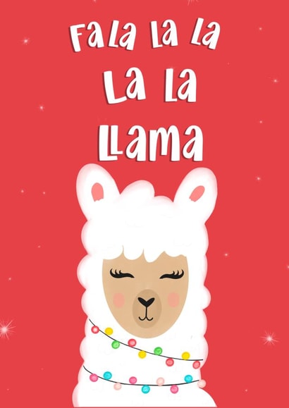 Christmas Festive Llama Card created by Coffee Cup Studio