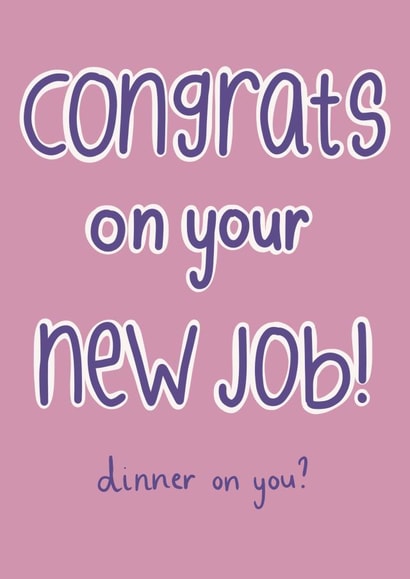 New job joke card created by Kavita