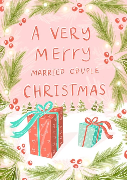 Newly married couple Christmas card  created by Envy Row