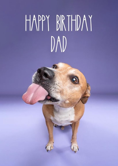 Happy Birthday Dad From The Dog created by The Yorkshire Pawtrait Co.