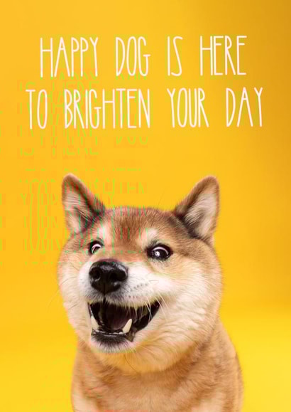 Happy Dog Send A Smile Card created by The Yorkshire Pawtrait Co.
