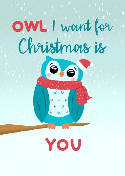 Owl I want for Christmas is you created by Spring of colors