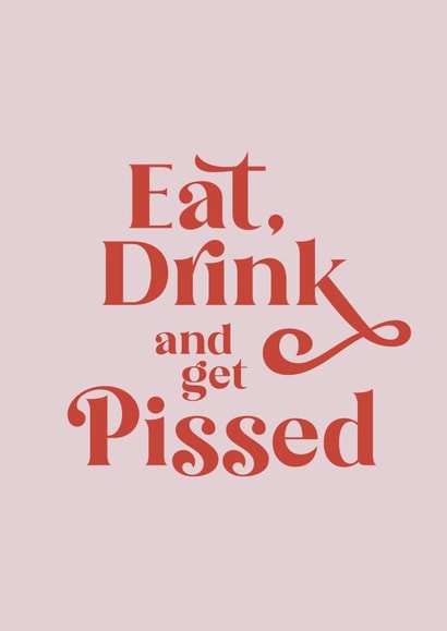 Funny pun typography Christmas card created by Ellen Jane LDN