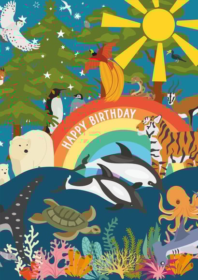 Animal Wildlife Birthday Card created by Summer Lane Studio