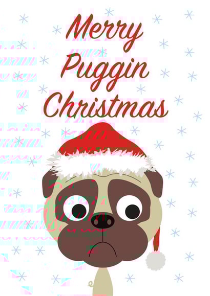 Merry Puggin Christmas created by Stripey Cats
