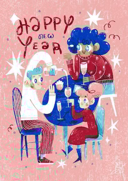 Happy New Year party. created by Nikita Van Den Bosch