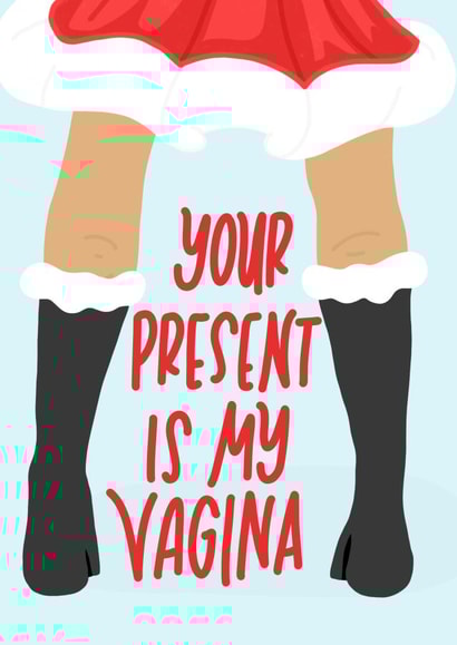 Rude Christmas Card - Vagina created by Sleazy Greetings