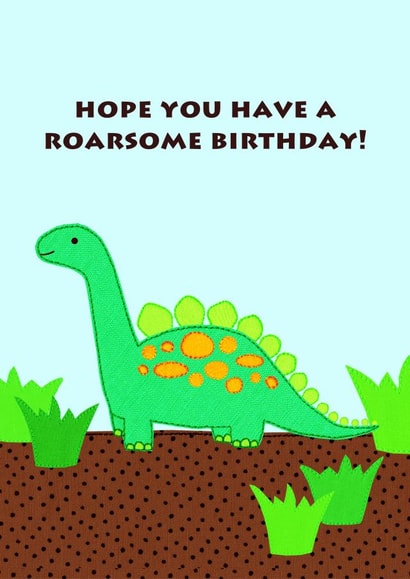 Dinosaur Roarsome Childrens Birthday Card created by Jenny Arnott Cards