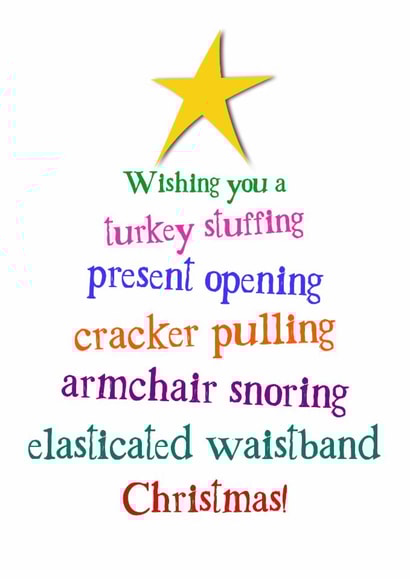 Christmas Tree Words Christmas Card 1000 created by size3art