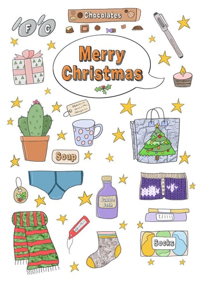 Christmas gift card created by The Illustrated Saying