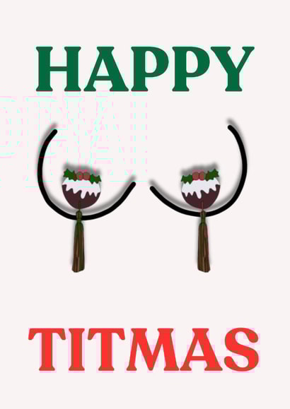 HAPPY TITMAS CHRISTMAS CARD created by Jazzy Doodles do